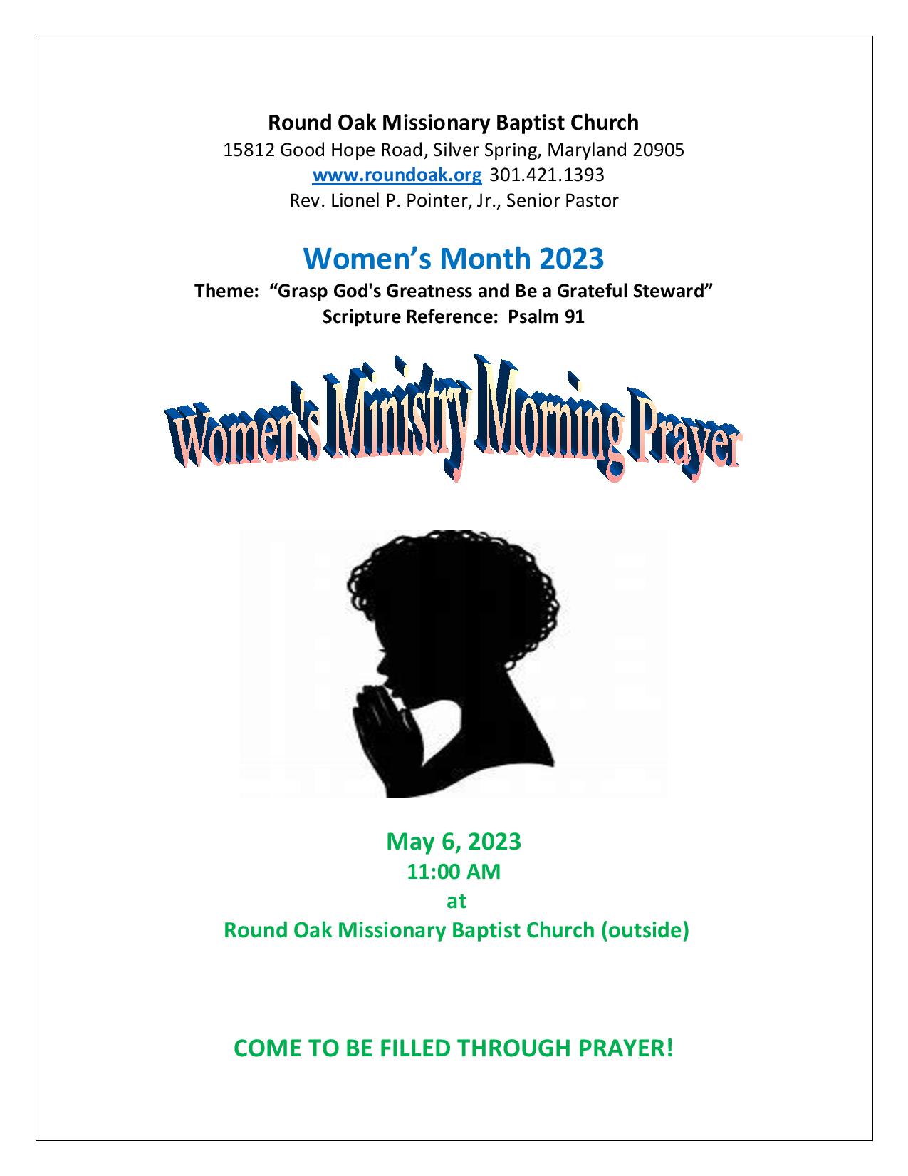 Women s Ministry Morning Prayer Flyer
