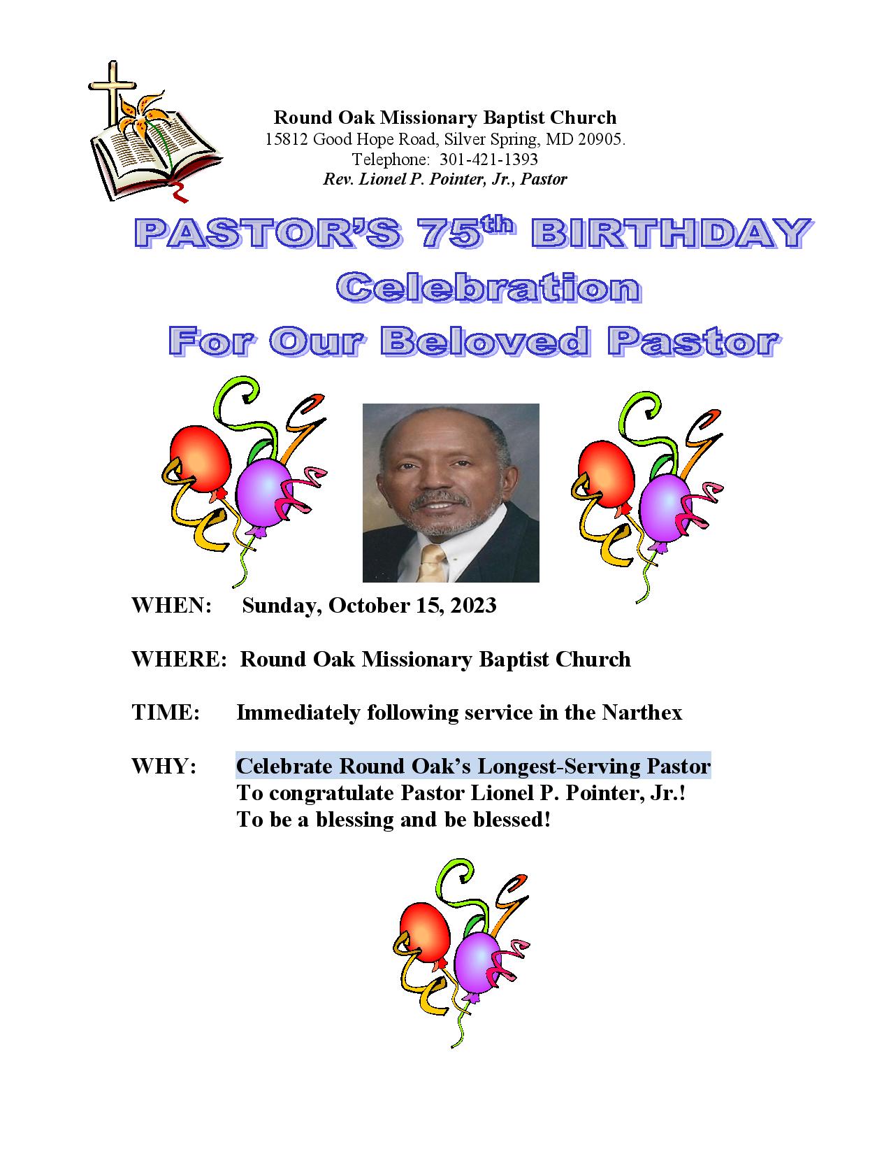 Pastor s BIRTHDAY CELEBRATION Flyer 2023